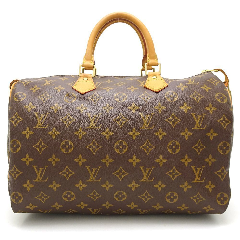 Louis Vuitton Monogram Speedy 35 Handbag Brown